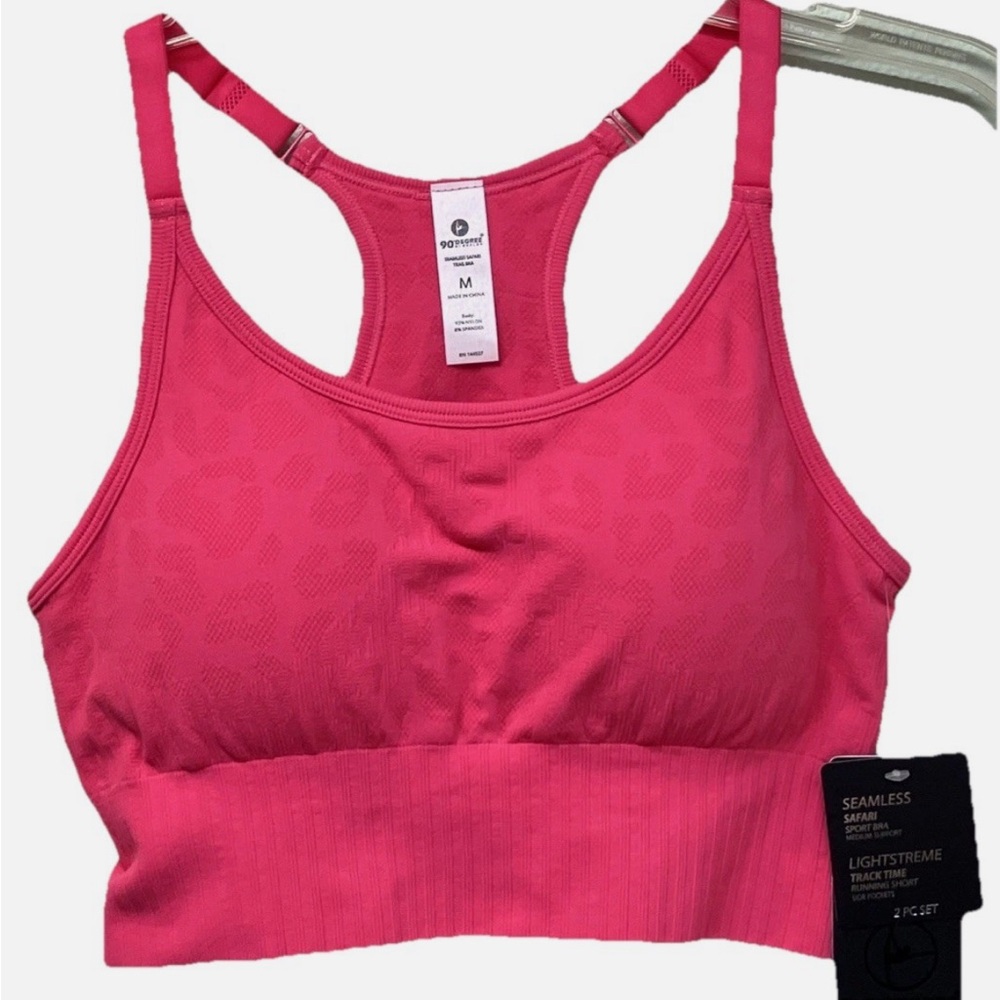 90 Degree By Reflex Pink Activewear Set - Picture 7 of 9